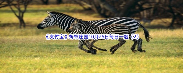 斑马跑得也很快为什么人类没有把它当成坐骑呢 2022支付宝蚂蚁庄园10月25日每日一题答案(2)