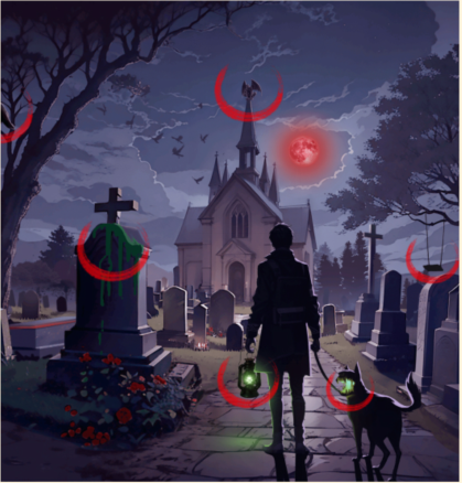 《脑力侦探》墓地惊魂找到墓地里的诡异之处通关攻略